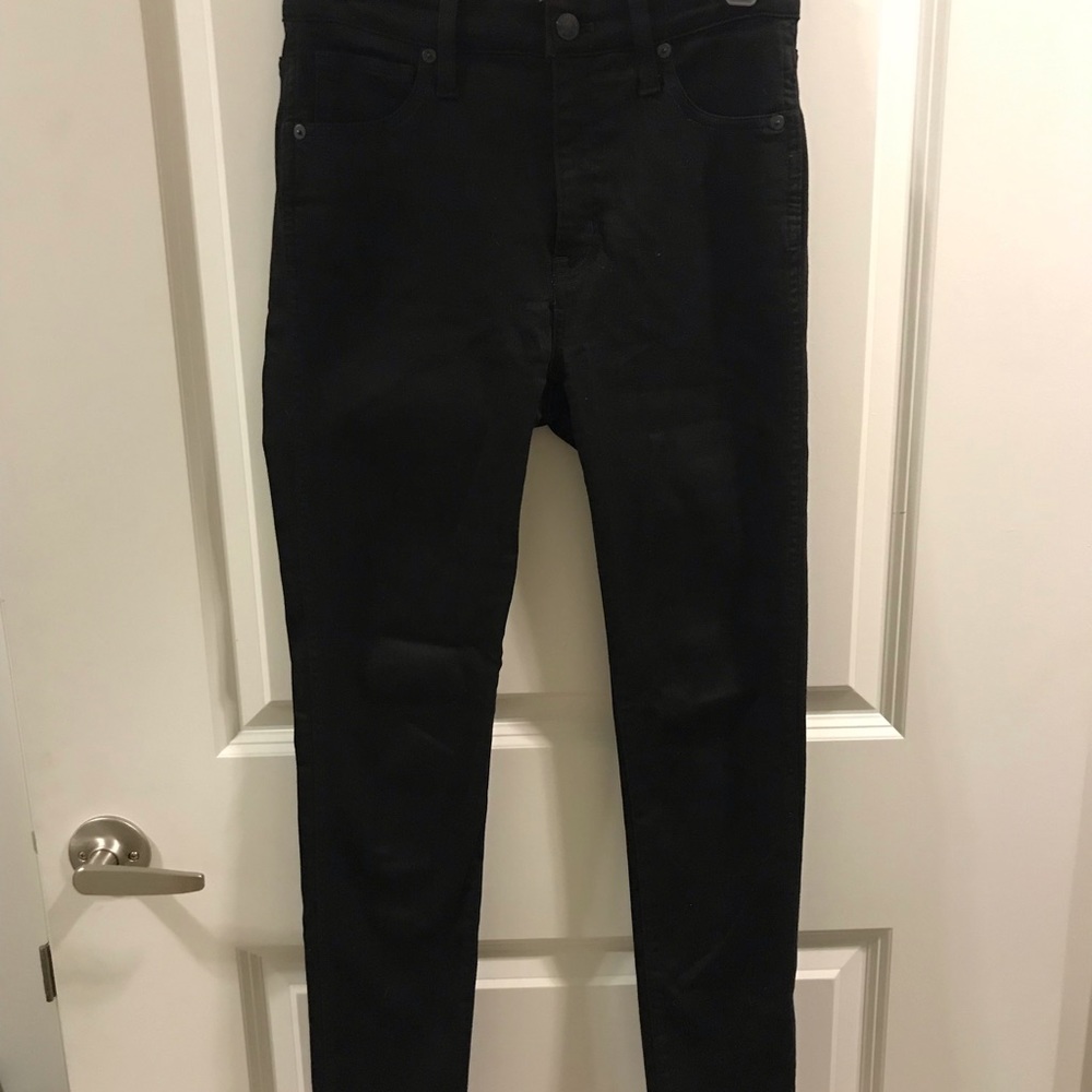 EUC Madewell 10” high rise black skinny jeans - Picture 2 of 6